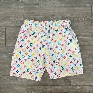 Vandy Louis Vuitton rainbow shorts